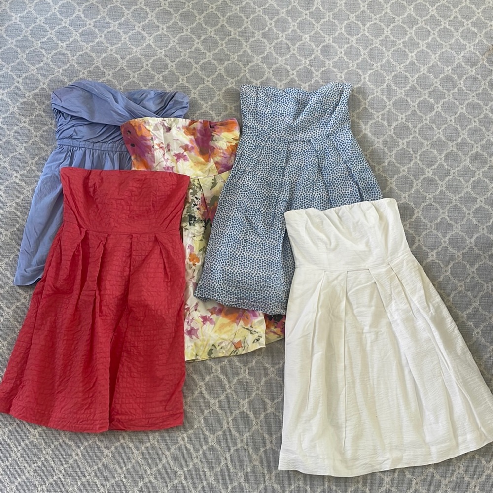 J Crew Strapless Dress Lot! 5️⃣